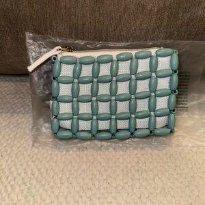 Miu miu Novelty Wood Beaded Zipper Coin Pouch